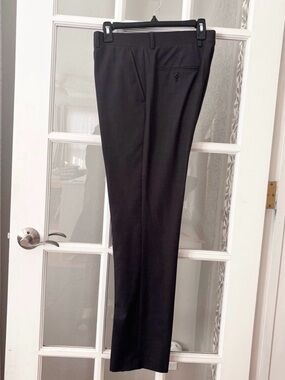 JF J.FERRAR Slim Fit Flat Front Suit Pant 32x32 Charcoal Grey